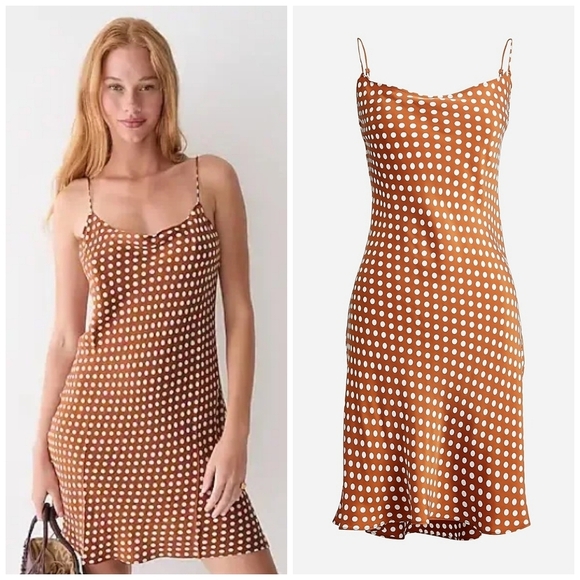J. Crew Dresses & Skirts - J. Crew Gwen cupro-blend mini slip dress in dot